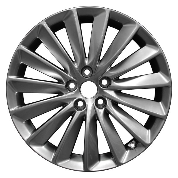 Perfection Wheel® - 19 x 8 15 Turbine-Spoke Hyper Bright Smoked Silver Full Face Bright Alloy Factory Wheel (Refinished)