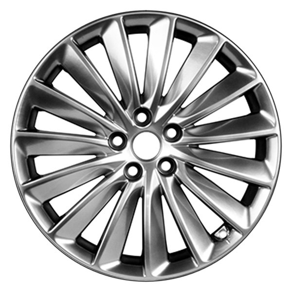 Perfection Wheel® - 19 x 9 15 Turbine-Spoke Hyper Bright Smoked Silver Full Face Bright Alloy Factory Wheel (Refinished)