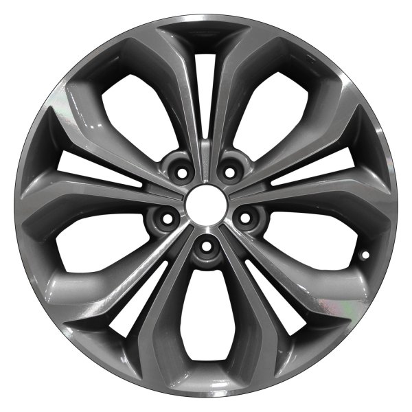 Perfection Wheel® - 19 x 7.5 5 V-Spoke Medium Metallic Charcoal Machined Alloy Factory Wheel (Refinished)