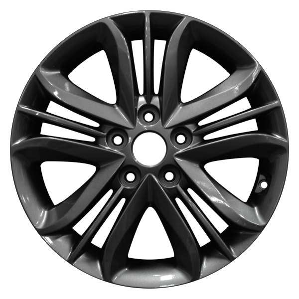 Perfection Wheel® - 17 x 6.5 Triple 5-Spoke Medium Charcoal Full Face Alloy Factory Wheel (Refinished)