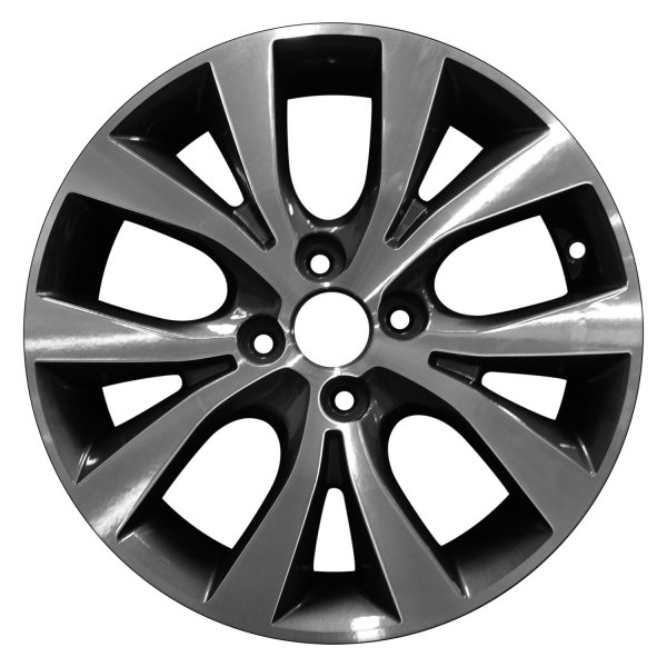 Perfection Wheel® - 16 x 6 5 V-Spoke Dark Metallic Charcoal Machined Alloy Factory Wheel (Refinished)