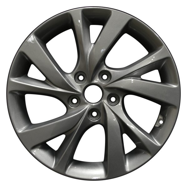 Perfection Wheel® - 17 x 7 10 Spiral-Spoke Dark Silver Full Face Alloy Factory Wheel (Refinished)