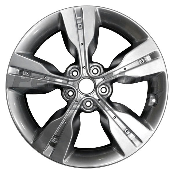 Perfection Wheel® - 18 x 7.5 5-Spoke Metallic Hyper Smoked Silver Full Face Alloy Factory Wheel (Refinished)