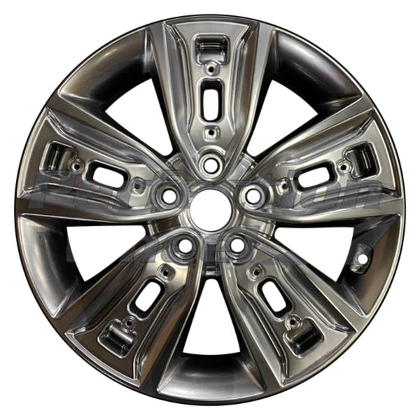 Perfection Wheel® - 17 x 7 Double 5-Spoke Hyper Smoked Silver Full Face Bright Alloy Factory Wheel (Refinished)
