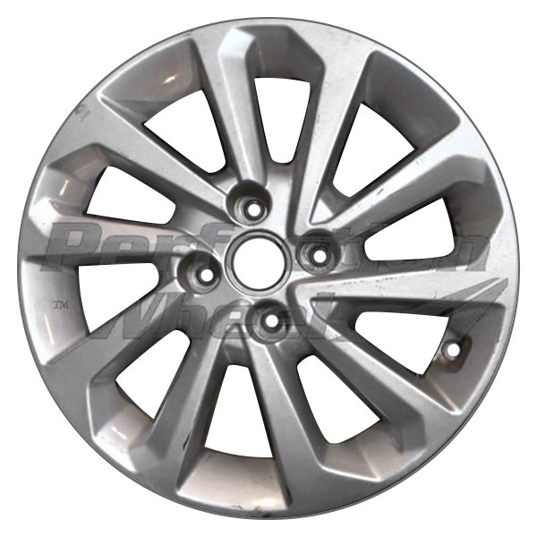 Perfection Wheel® - 15 x 5.5 10 Spiral-Spoke Fine Bright Silver Full Face Alloy Factory Wheel (Refinished)