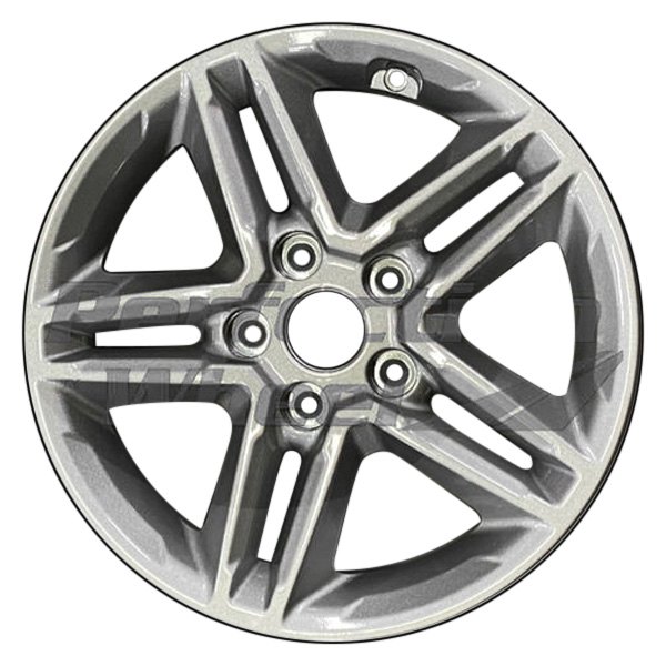 Perfection Wheel® - 16 x 6.5 Double 5-Spoke Medium Silver Full Face Alloy Factory Wheel (Refinished)