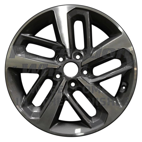 Perfection Wheel® - 18 x 7.5 5 Double Spiral-Spoke Metallic Charcoal Machined Alloy Factory Wheel (Refinished)