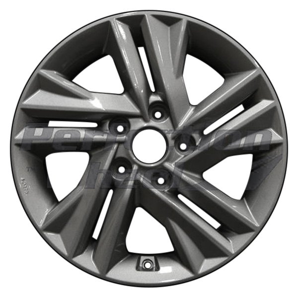 Perfection Wheel® - 16 x 6.5 5 Double Spiral-Spoke Medium Silver Full Face Alloy Factory Wheel (Refinished)
