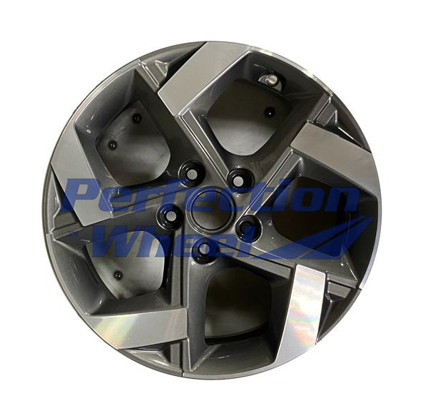 Perfection Wheel® - 17 x 6.5 5-Spoke Dark Blueish Charcoal Black Base Machine PIB and POD Alloy Factory Wheel (Refinished)