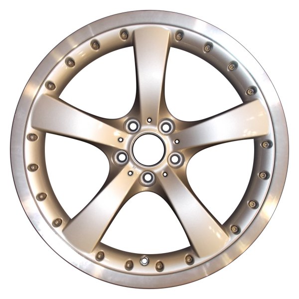 Perfection Wheel® - 19 x 8.5 5-Spoke Bright Medium Silver Flange Cut Alloy Factory Wheel (Refinished)