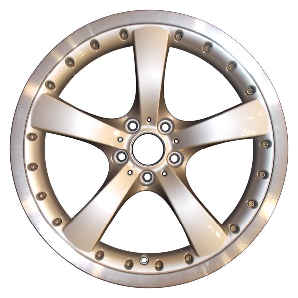 Perfection Wheel® - 19 x 9.5 5-Spoke Bright Medium Silver Flange Cut Alloy Factory Wheel (Refinished)