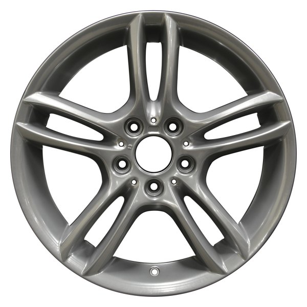 Perfection Wheel® - 18 x 7.5 Double 5-Spoke Hyper Bright Mirror Silver Full Face Alloy Factory Wheel (Refinished)