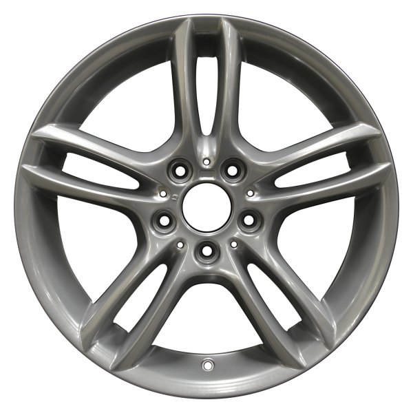 Perfection Wheel® - 18 x 8.5 Double 5-Spoke Hyper Bright Mirror Silver Full Face Alloy Factory Wheel (Refinished)