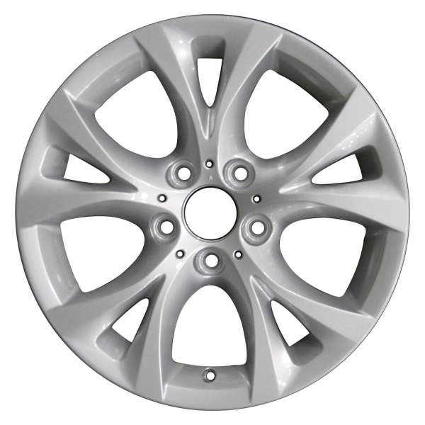 Perfection Wheel® - 17 x 8 5 V-Spoke Metallic Silver Full Face Alloy Factory Wheel (Refinished)