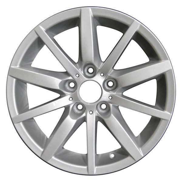 Perfection Wheel® - 17 x 8 10 Alternating-Spoke Fine Sparkle Silver Full Face Alloy Factory Wheel (Refinished)
