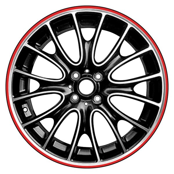 Perfection Wheel® - 18 x 7 8 Y-Spoke Black with Red Full Face Alloy Factory Wheel (Refinished)