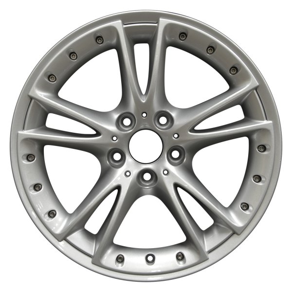 Perfection Wheel® - 18 x 8 Double 5-Spoke Metallic Silver Full Face Alloy Factory Wheel (Refinished)