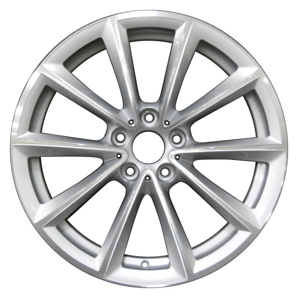 Perfection Wheel® - 19 x 8 5 V-Spoke Medium Sparkle Silver Machined Alloy Factory Wheel (Refinished)