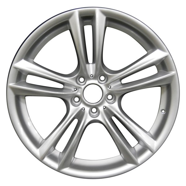 Perfection Wheel® - 20 x 8.5 Double 5-Spoke Bright Fine Metallic Silver Full Face Alloy Factory Wheel (Refinished)