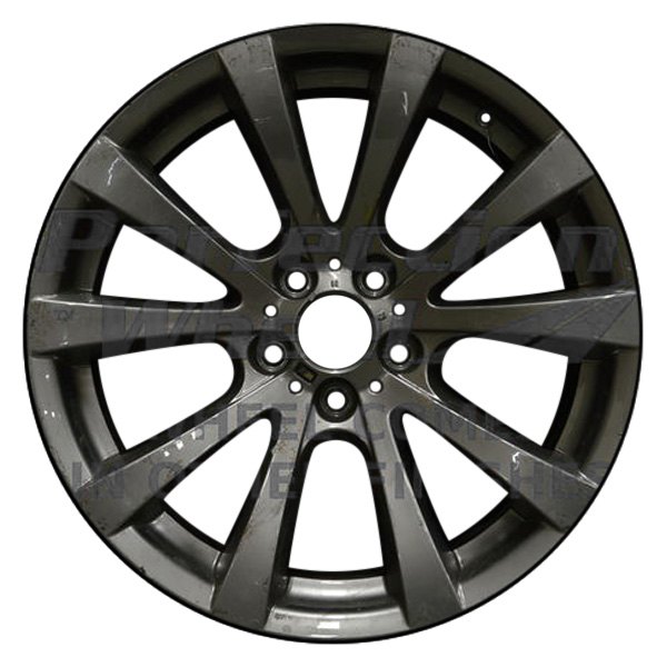 Perfection Wheel® - 19 x 9 5 V-Spoke Fine Metallic Medium Charcoal Full Face Alloy Factory Wheel (Refinished)