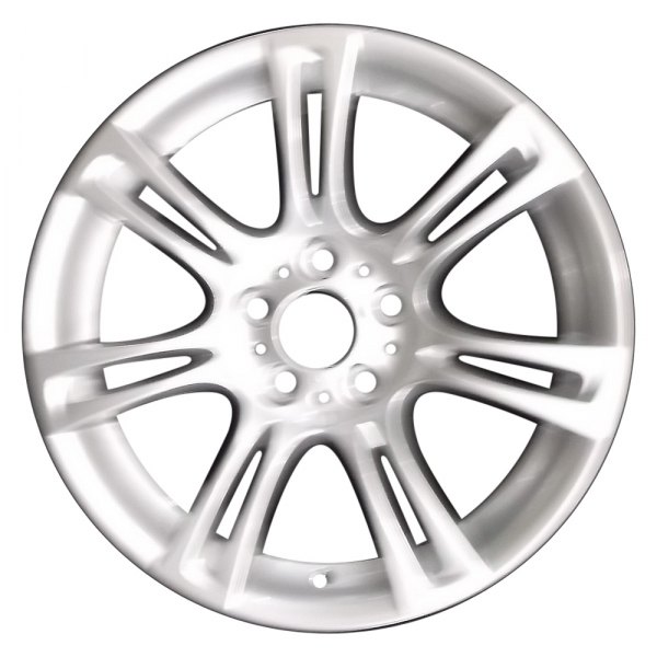 Perfection Wheel® - 18 x 9 7 Double I-Spoke Fine Bright Silver Full Face Alloy Factory Wheel (Refinished)