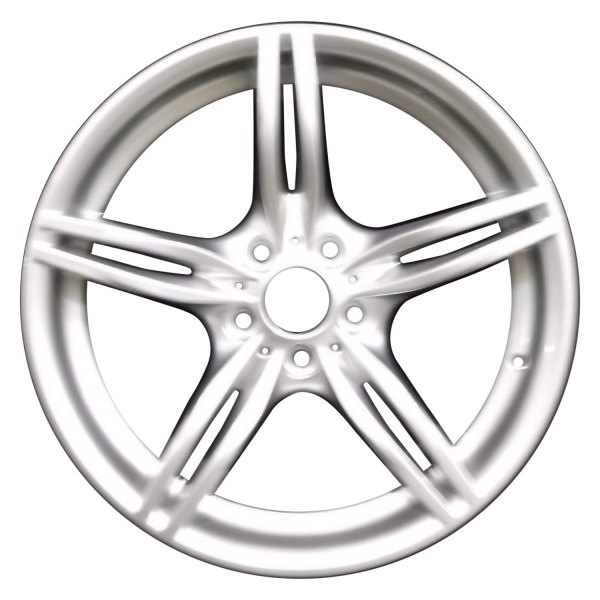 Perfection Wheel® - 19 x 8 Double 5-Spoke Hyper Bright Silver Full Face Alloy Factory Wheel (Refinished)