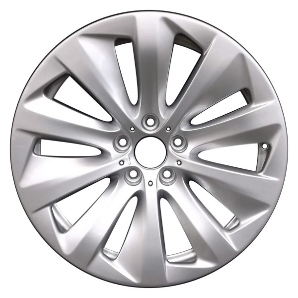Perfection Wheel® - 19 x 8.5 10 Turbine-Spoke Fine Bright Silver Full Face Alloy Factory Wheel (Refinished)