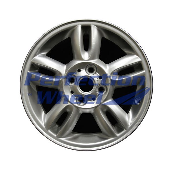 Perfection Wheel® - 15 x 5.5 Double 5-Spoke Bright Metallic Silver Full Face Alloy Factory Wheel (Refinished)