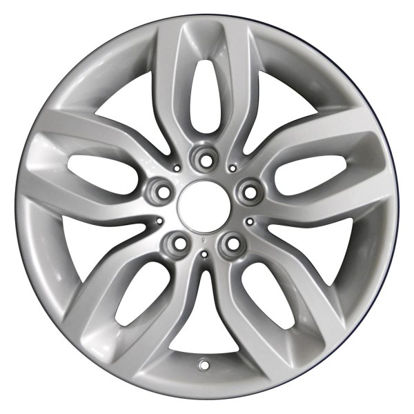 Perfection Wheel® - 17 x 7.5 Double 5-Spoke Bright Medium Silver Full Face Alloy Factory Wheel (Refinished)