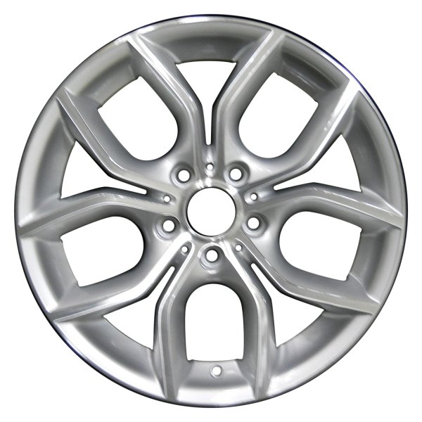 Perfection Wheel® - 18 x 8 5 V-Spoke Bright Fine Silver Machined Alloy Factory Wheel (Refinished)