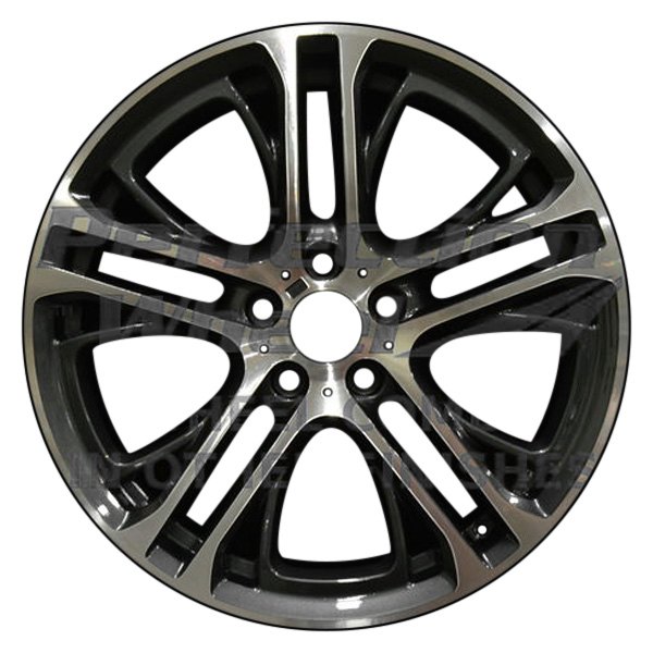 Perfection Wheel® - 20 x 8.5 Multi 5-Spoke Dark Charcoal Machined Bright Alloy Factory Wheel (Refinished)