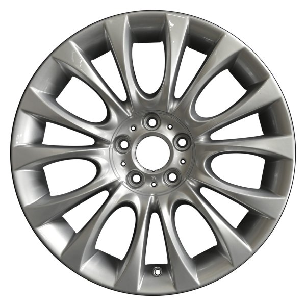 Perfection Wheel® - 19 x 9 7 V-Spoke Hyper Bright Silver Full Face Alloy Factory Wheel (Refinished)