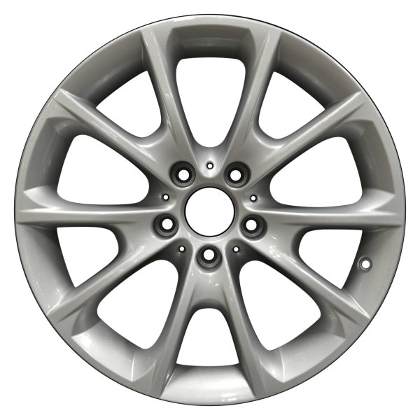 Perfection Wheel® - 18 x 8 5 V-Spoke Medium Sparkle Silver Full Face Alloy Factory Wheel (Refinished)
