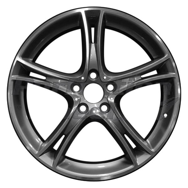 Perfection Wheel® - 20 x 8.5 5-Spoke Fine Metallic Medium Charcoal Machin Alloy Factory Wheel (Refinished)