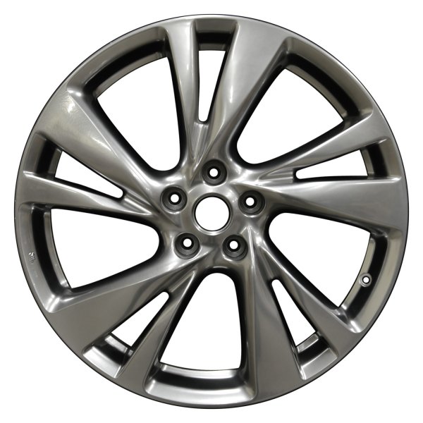 Perfection Wheel® - 20 x 7.5 10 Spiral-Spoke Hyper Bright Smoked Silver Full Face Alloy Factory Wheel (Refinished)