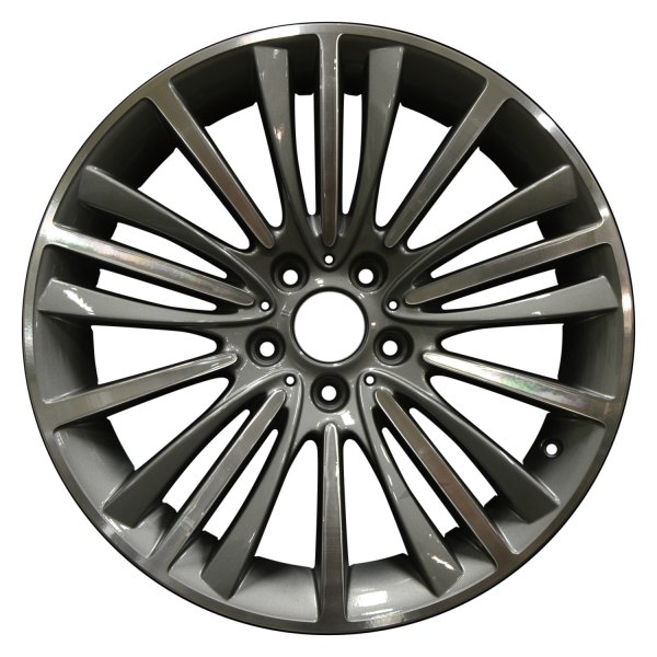 Perfection Wheel® - 19 x 8.5 20 Alternating-Spoke Gray Charcoal Machined Bright Alloy Factory Wheel (Refinished)