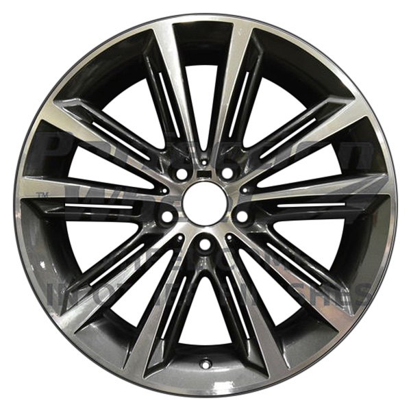 Perfection Wheel® - 20 x 8.5 5 Double V-Spoke Medium Charcoal Machined Alloy Factory Wheel (Refinished)