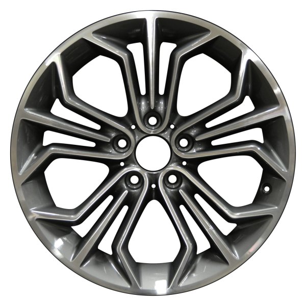 Perfection Wheel® - 18 x 9 Triple 5-Spoke Medium Metallic Charcoal Machined Alloy Factory Wheel (Refinished)
