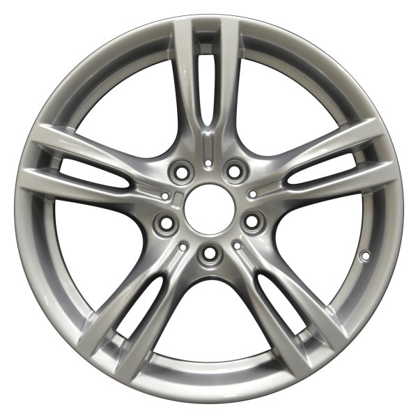 Perfection Wheel® - 18 x 8 Double 5-Spoke Hyper Bright Silver Full Face Alloy Factory Wheel (Refinished)