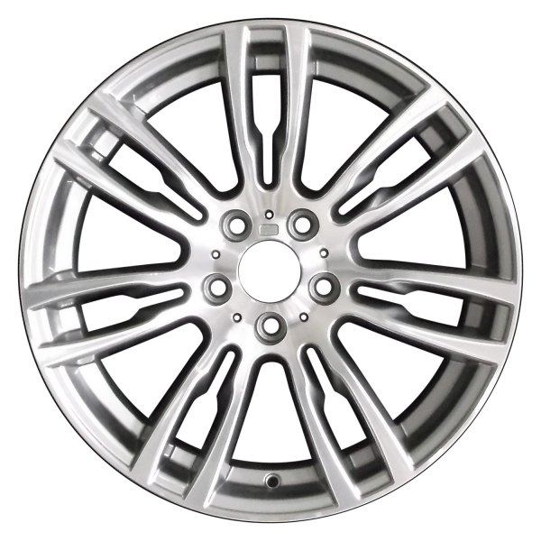 Perfection Wheel® - 19 x 8.5 7 V-Spoke Medium Metallic Charcoal Machined Bright Alloy Factory Wheel (Refinished)