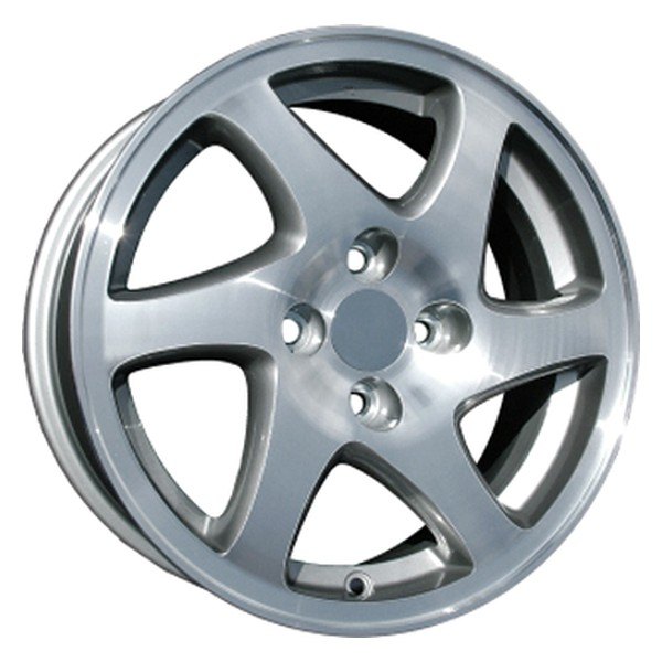 Perfection Wheel® - 15 x 6 6 Spiral-Spoke Fine Metallic Charcoal Polish Alloy Factory Wheel (Refinished)