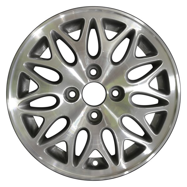 Perfection Wheel® - 14 x 5.5 11-Slot Medium Argent Charcoal Machine Texture Alloy Factory Wheel (Refinished)