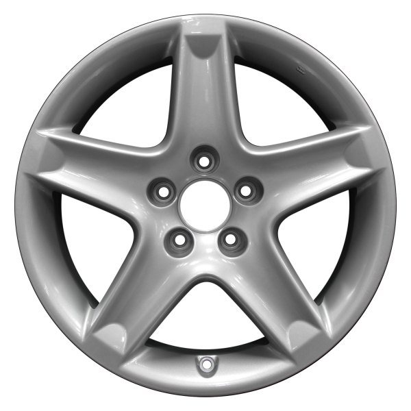 Perfection Wheel® - 17 x 8 5-Spoke Bright Fine Metallic Silver Full Face Alloy Factory Wheel (Refinished)