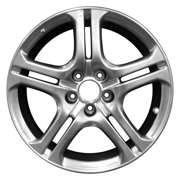 Perfection Wheel® - 18 x 8 Double 5-Spoke Silver Gray Sparkle Full Face Alloy Factory Wheel (Refinished)