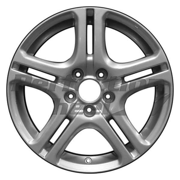Perfection Wheel® - 17 x 7 Double 5-Spoke Fine Sparkle Silver Alloy Factory Wheel (Refinished)