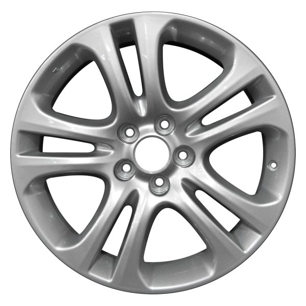 Perfection Wheel® - 19 x 8.5 Double 5-Spoke Blueish Metallic Silver Full Face Alloy Factory Wheel (Refinished)