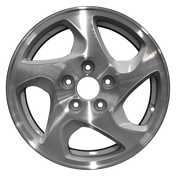Perfection Wheel® - 16 x 6.5 5 Spiral-Spoke Medium Sparkle Silver Machine Texture Alloy Factory Wheel (Refinished)