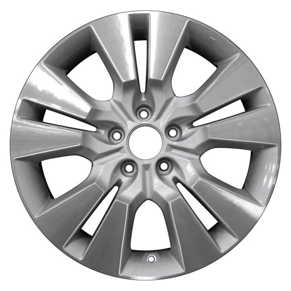 Perfection Wheel® - 18 x 7.5 5 V-Spoke Metallic Silver Machine Texture Alloy Factory Wheel (Refinished)