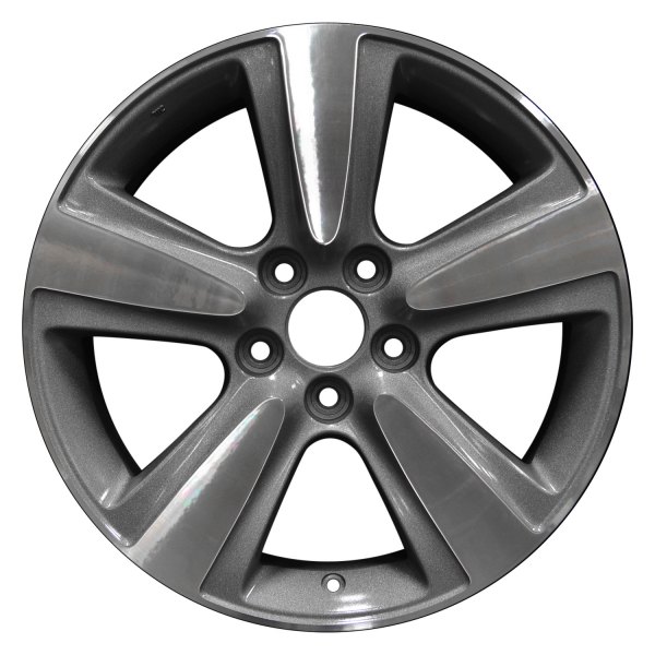 Perfection Wheel® - 18 x 8 5-Spoke Medium Charcoal Texture Machine Bright Alloy Factory Wheel (Refinished)