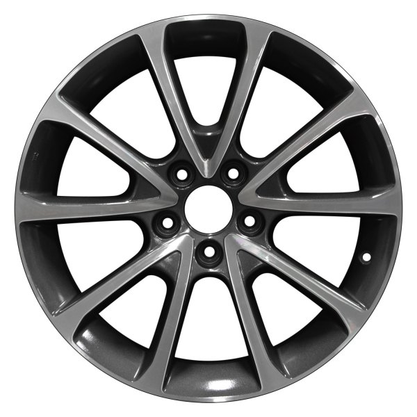 Perfection Wheel® - 18 x 7.5 5 V-Spoke Carbon Gray Machine Texture Alloy Factory Wheel (Refinished)